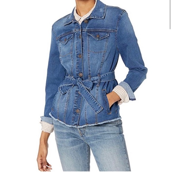 Vintage America Jackets & Blazers - 🔥Vintage America Raw Hem Belted Keli Jean Jacket🔥  NWOT